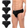 wirarpa Slip Uomo Cotone Mutande Intimo Pacco da 4 Nero S