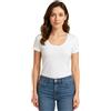 Intimitaly Liabel - Set 2 Maglie Termiche da Donna, Cotone Puro 100%, Mezze Corte o Spalla Larga, Bordo Raso, Trattamento Termico, Felpatura Soffice Bianche e Nere