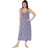 Suzy & Me Camicia da notte estiva da donna, 100% jersey di cotone con spalline, Indaco, 16-18