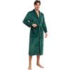 Laquieio Vestaglia Uomo Invernale Pile Pesante Vestaglia Con Cintura Leggero Tinta Unita Vestaglie Flanella Lunga Assorbente Kimono Pigiama Morbido Comodo Da Notte Homewea