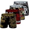 FREEGUN Boxer Mutande Uomo HYRAW, Set da 4, Nero 03 (L) | Uomo, Taglio aderente, Stampe originali, Sport, Ultra morbido, Traspirante, Fodera interna 100% cotone, Fascia larga