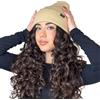 Offtopic Cappello Invernale Donna Uomo Interno 100% Seta per Capelli Sempre in Ordine, Berretto Cuffia Salva Piega e Anticrespo, Elegante Idea Regalo Unica, Crema