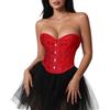 VONMELLI Bustier corsetto top pizzo sopra seno shapewear lingerie cosplay costume