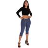 Elara Chunkyrayan - Jeans da donna a 3/4, Blu Amburgo, 42/sottile