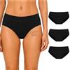 Intimidea - 1/3 Slip Midi Donna Seamless Vita Media Antiodore ODORfree con Ioni d'Argento, Intimo Traspirante, Art 312332