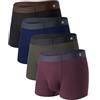 DAVID ARCHY Boxer da uomo, confezione da 4 pezzi, in rayon realizzato in bambù, traspirante, senza cuciture, biancheria intima da uomo
