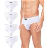wirarpa Slip Uomo Cotone Mutande Intimo Pacco da 4 Bianco S