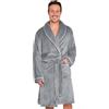 CityComfort Accappatoio da uomo con collo a scialle o con cappuccio in pile super soffice, comodo indumento per il relax per adulti e adolescenti - Regali per lui, 3XL