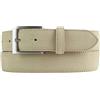 BELTINGER Cintura italiana in pelle scamosciata, larghezza 35 mm, uomo, cintura per abito, cintura per pantaloni, pelle scamosciata, fibbia argento | beige 90cm