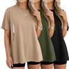 Xuniea 3 Maglie Allattamento maternità Oversize | Maglie Post Parto Cerniera Nascosta, T-shirt Manica Corta, Allattamento Facile, Abiti Quotidiani, Per Mamma Dopo Parto