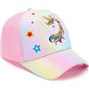 WAWSAM Cappello da baseball con unicorno per ragazze, cappello da camionista per bambini, carino e regolabile
