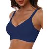HORISUN Reggiseno Senza Ferretto Donna Reggiseni Senza Cuciture Scollo a V Copertura Completa Push Up Reggiseno Comodo