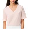 Lacoste Maglietta Donna Rosa Relaxed, Rosa, 44