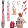 maxin Accessori per cordino portachiavi classico, portachiavi per auto, ciondolo decorativo per zaino, cordino per cellulare, rosa, M
