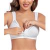 Curyon Reggiseno minimizer da donna senza ferretto, con chiusura anteriore, con seni grandi [coppa B-G] Grandi taglie forti, coppe piene, non imbottite, schiena a X, confortevole, elasticità, senza