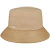Seeberger Cappello da Donna Braided Brim Bucket - di Tessuto Estivo Pescatore con Fodera Primavera/Estate Estate - Taglia Unica Beige
