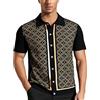 Generic Polo da Uomo,Polo in Tessuto Elasticizzato Design Camicia Elegante Taglio Fitted Sartoriale con Colletto a Contrasto Funzionale Ideale per Tennis e Golf