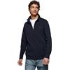 Polo Club Felpa Uomo con Cerniera e Collo Alto Blu Navy - Sweatshirt Zipper Senza Cappuccio Lavoro 100% Cotone