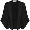 GRACE KARIN Cardigan da Donna Leggero Aperto sul Davanti Orlo Curvo Scialle Traforato Cardigan Aperto sul Davanti