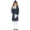FIESTAS GUIRCA | Costume da Hostess Bambina - Vestito e Cappello - Costumi da Pilota e Aviazione per Halloween, Carnevale e Feste in Maschera - Ideale per Bambine - Blu