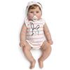 MineeQu Hand Capelli radicati realistiche Bambole Reborn 43 cm Corpo intero in vinile Anatomicamente corretto Bambole neonato Sorridendo doll d'arte per ragazze Sicuro per i bambini dai 3 anni in su