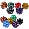 RAJVI Dadi Poliedrici 12 Pezzi per Giochi di Ruolo E Giochi da Tavolo - Dadi D30 da 30 Facce per Giochi di Dadi