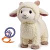 eJog Pup Pecora di Peluche che Cammina, Peluche Agnello con Telecomando Guinzaglio, Giocattolo di Peluche Elettronico Interattivo che Cammina, Canta, Bela e Scodinzola, Beee Realistico