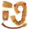 XEPST Set Costume Animale Leone, Fascia con Orecchie, Zampe e Coda per Cosplay, Compleanno, Halloween e Feste in Maschera