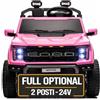 Mondial Toys Ford F150 Raptor 24V Maxi Fuoristrada 2 Posti Auto Macchina Elettrica per Bambini Telecomando Luci a Led Bluetooth Ammortizzatori Carico Massimo 60 Kg (Rosa)