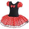 Lito Angels Children's Apparel Lito Angels - Costume di Topolina per bambina, Vestito da festa di Halloween e compleanno, con orecchie di topo cerchio per capelli