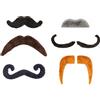 Legami - Set di 6 Baffi Finti Autoadesivi, Hot MOU Stache, 10x6,3 cm, Baffi Posticci Facili da Applicare e da Staccare, Adesivo 3M Monouso, in Poliestere e Cotone