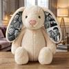 Kinetora Coniglio personalizzato in peluche con foto 30/40cm 5 colori regalo (Beige)