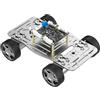 Yahboom RC Electric Car Chassis 4WD Wheels, Aluminum Alloy Motor,Suitable for DIY Electronic Design Competition, Expandable Raspberry Pi/UNO R3/Jetson (Chassis V1+Motor driver board)