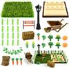 KATELUO 20pcs Accessori da Giardino in Miniatura,Giardino in Miniatura Decorazioni,Kit Giardino Miniatura,Ornamenti per Accessori da Giardino in Miniatura,Adatto per Decorare Mini Giardini