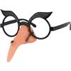 Carnival Toys Occhiali da Strega con Naso Finto - Occhiali Costume Halloween con Sopracciglia e Naso Lungo, Accessorio Travestimento Horror per Adulti e Bambini