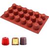 YXHZVON 18 Cavità stampi in silicone per cannelé，Mini stampi con scanalature in Silicone, Stampo per cannelés bordelais,per cioccolato, gelatina, budino, mousse