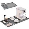 KitchenRaku Set Tappetini in Silicone 3 in 1 per Caffè 40x60&20x40cm, Grande Tappetino per Macchina Espresso con Tappetino Rimovibile per Asciugatura e Pressatura, Antiscivolo e Resistente al Calore