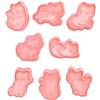 Kaiyzo 8 Pezzi Formine per Biscotti a Forma di Gatto, Stampini per Biscotti, Stampo 3D in Plastica Pressabile, Accessori per Pasticceria Adatti per la Cottura in Cucina e Decorazioni Fai Da Te
