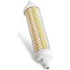 LedWekei Lampadina LED R7S 118mm 25W 90-265V 108LED 2835SMD, equivalente 200W alogena, doppio attacco lineare, fascio 180°, bianco caldo 2700K, per paesaggio