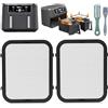 HA BIN 2 pcs Paraschizzi Magnetici in Acciaio Inox a Maglia Fine per AF400EU & AF451EU Friggitrice ad Aria Ninja Foodi Max Dual Zone - Accessori Airfryer Anti Grasso e Protezione Resistenza