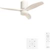CREATE / WINDCALM S/Ventilatore da soffitto ABS con luce bianco con controllore e telecomando / 40W, Silenzioso, Ø112 cm, 6 velocità, 3 temperature di luce, temporizzatore, funzione estate-inverno