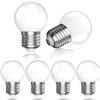 BrightArk Lampadina E27 LED, 3W G45/P45 Lampadina LED a goccia Sostituzione 30W, angolo di illuminazione a 360° 3000K bianco caldo E27 filamento Lampadina da golf, non regolabile 6 pezzi