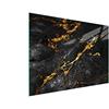 DarHaus Tagliere da cucina in vetro temperato, Copri-piano cottura a induzione, piano decorativo universale 40x30 cm, Marmo dorato