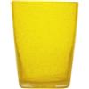 Memento Set 6 Bicchieri Vetro pulegoso Senza Gambo Yellow Transparent