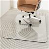 Tcyzest [Vetro temperato] 90 cm x 120 cm, spesso 5 mm di spessore, in vetro temperato di alta qualità, tappetino per sedia da ufficio su moquette o pavimenti duri, con 4 cuscinetti antiscivolo, facile da