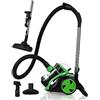 Randaco Potente aspirapolvere compatto e potente - aspirapolvere ciclonico senza sacco 899 W 2 l, cavo da 5 m - Include 3 ugelli per una pulizia versatile, verde - soluzione efficiente per la vostra