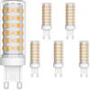 Klighten 6 pezzi Lampadina LED G9 9W Bianca Calda 3000K