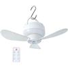 Generico Ventilatore da Soffitto Wireless 3 Velocità Telecomando con Luce 1800mAh