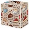 WEBEEDY Copertura antipolvere per macchina da caffè con manico superiore, per piccoli elettrodomestici, in poliestere, per decorazione della casa, torte e tazze da caffè, stampe, 34,5 x 26 x 35,5 cm