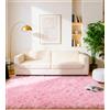 MARATIP Tappeto Peloso Soggiorno Tappeti per Grandi Dimensioni Salotto Moderno cameretta Bimba tappeti,Tappeto morbido e soffice per la camera da letto(rosa,160 x 230 cm)
